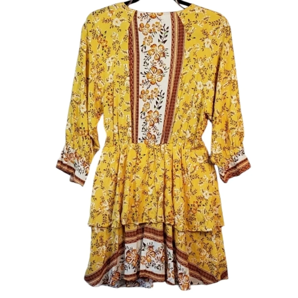 Umgee Floral Print Layered Dress - Picture 7 of 8